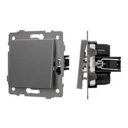 Фото #1 товара Механизм выключателя одноклавишный самовозвратный SWT-MKR1-PL-GR-V (250V, 10A) (Arlight, -)