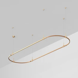 Фото #1 товара Основание ART-APRIORI-OVAL-HANG-3000x1000 (GD) (Arlight, IP20 Металл, 3 года)