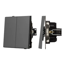 Фото #1 товара Механизм выключателя управления шторами SWT-TENDO-MKR2-SFPL-GR (230V, 10A) (Arlight, Матовый графитовый)