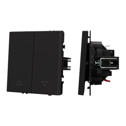 Фото #1 товара Механизм выключателя управления шторами SWT-NOBE-MKR2-SFPL-BK (230V, 10A) (Arlight, Черный оникс)