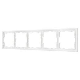 Фото #1 товара Рамка пластиковая FRM-NOBE-SFPL-5-WH (Arlight, Белый кварц)