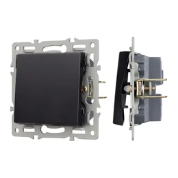 Фото #1 товара Механизм выключателя одноклавишный проходной SWT-MKP1-PL-BK (250V, 16A) (Arlight, -)