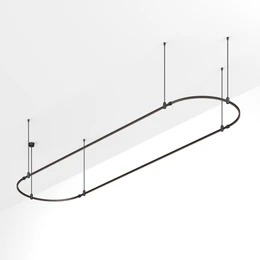 Фото #1 товара Основание ART-APRIORI-OVAL-ROD-800-4000x1000 (BK) (Arlight, IP20 Металл, 3 года)