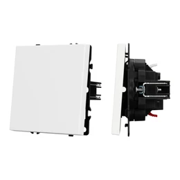 Фото #1 товара Механизм выключателя одноклавишный проходной SWT-NOBE-MKP1-SFPL-WH (230V, 10A) (Arlight, Белый кварц)