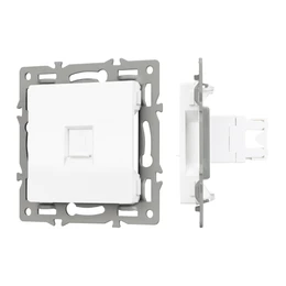 Фото #1 товара Механизм компьютерной розетки SCT-MPC1-PL-WH (RJ-45, CAT6) (Arlight, -)