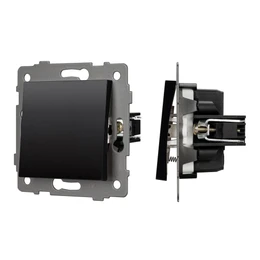 Фото #1 товара Механизм выключателя одноклавишный самовозвратный SWT-MKR1-PL-BK-V (250V, 10A) (Arlight, -)