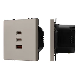Фото #1 товара Механизм розетки с быстрой USB зарядкой SCT-NOBE-MUACC-SFPL-FC-CA (65W, QC3) (Arlight, -)