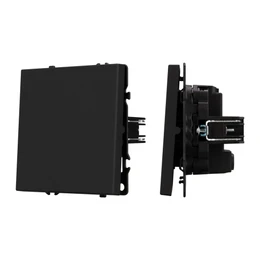 Фото #1 товара Механизм выключателя одноклавишный перекрёстный SWT-NOBE-MKX1-SFPL-BK (230V, 10A) (Arlight, Черный оникс)