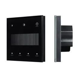 Фото #1 товара INTELLIGENT ARLIGHT Сенсорная панель SMART-DALI-301-11-1G-4SC-DIM-IN Black (BUS/24V, Touch, 2.4G) (IARL, IP20 Пластик, 5 лет)