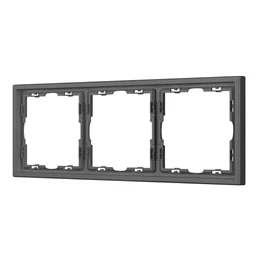 Фото #1 товара Рамка пластиковая FRM-NOBE-SFPL-3-GR (Arlight, Серый базальт)