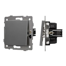 Фото #1 товара Механизм выключателя одноклавишный перекрёстный SWT-MKX1-PL-GR-V (250V, 10A) (Arlight, -)