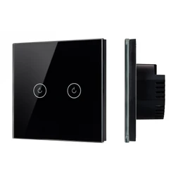 Фото #1 товара Выключатель сенсорный SWT-OMALI-S02-ZB-BK (250V, 10A, Zigbee) (Arlight, Стекло)