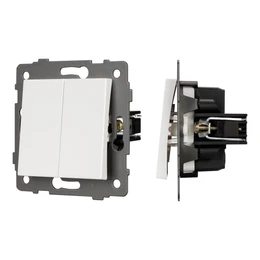 Фото #1 товара Механизм выключателя двухклавишный непроходной SWT-MK02-PL-WH-V (250V, 10A) (Arlight, -)