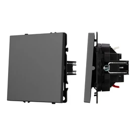 Фото #1 товара Механизм выключателя одноклавишный проходной SWT-NOBE-MKP1-SFPL-GR (230V, 10A) (Arlight, Серый базальт)