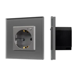 Фото #1 товара Розетка электрическая с Zigbee управлением SCT-OMALI-EUZB1-PL-GR (240V, 16A, Zigbee) (Arlight, -)