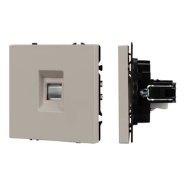 Фото #1 товара Механизм телефонной розетки SCT-NOBE-MTL1-SFPL-CA (RJ-11, 4C) (Arlight, Кашемир)