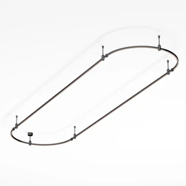 Фото #1 товара Основание ART-APRIORI-OVAL-ROD-200-3000x1000 (BK) (Arlight, IP20 Металл, 3 года)