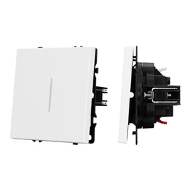 Фото #1 товара Механизм выключателя одноклавишный проходной LED SWT-NOBE-MKP1-SFPL-L-WH (230V, 10A) (Arlight, Белый кварц)