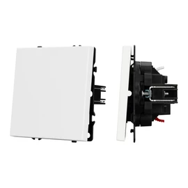 Фото #1 товара Механизм выключателя одноклавишный проходной SWT-NOBE-MKP1-SFPL-WH (230V, 10A) (Arlight, Белый кварц)