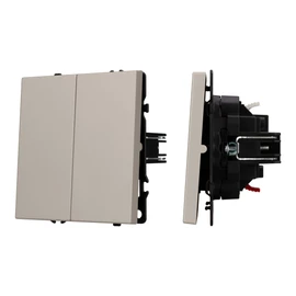 Фото #1 товара Механизм выключателя двухклавишный непроходной SWT-NOBE-MK02-SFPL-CA (230V, 10A) (Arlight, Кашемир)