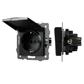 Фото #1 товара Механизм розетки влагозащищённый SCT-MCP-PL-BK-V (250V, 16A) (Arlight, -)