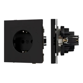 Фото #1 товара Механизм электрической розетки SCT-TENDO-MEU1-SFPL-BK (230V, 16A) (Arlight, Матовый черный)