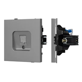 Фото #1 товара Механизм компьютерной розетки SCT-TENDO-MPC1-PL-GR (RJ-45, CAT6) (Arlight, Графитовый)