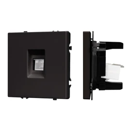 Фото #1 товара Механизм компьютерной розетки SCT-NOBE-MPC1-SFPL-BK (RJ-45, CAT6) (Arlight, Черный оникс)