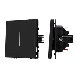 Фото #1 товара Механизм выключателя одноклавишный непроходной LED SWT-NOBE-MK01-SFPL-L-BK (230V, 10A) (Arlight, Черный оникс)