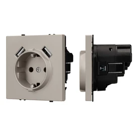 Фото #1 товара Механизм розетки с USB зарядкой SCT-NOBE-MUAA-SFPL-CA (230V, 16A) (Arlight, Кашемир)