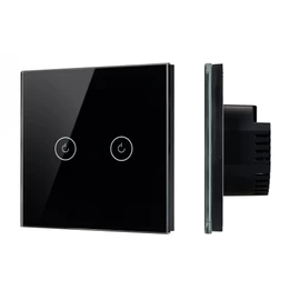 Фото #1 товара Выключатель сенсорный SWT-OMALI-S02-ZB-BK (250V, 10A, Zigbee) (Arlight, Стекло)