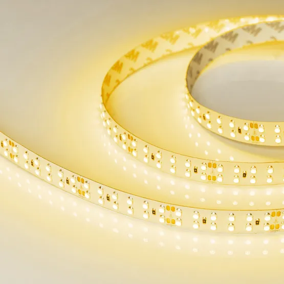 Фото #1 товара Светодиодная лента RT 2-5000 24V Yellow 2x2 (3528, 1200 LED, LUX) (Arlight, 19.2 Вт/м, IP20)