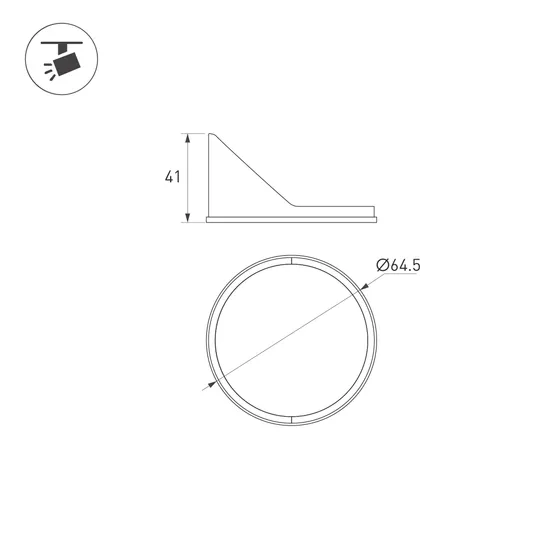 Фото #4 товара Насадка антибликовая LGD-ARTIFACT-HALF-SNOOT-R65 (BK) (Arlight, Металл)