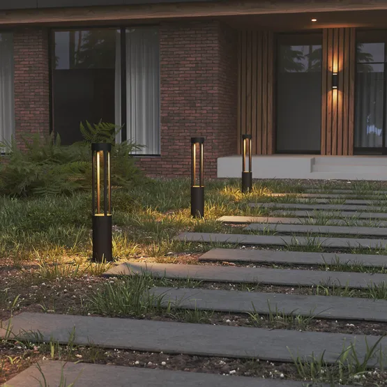 Фото #6 товара Светильник LGD-CASTELLO-BOLL-H1200-20W Warm3500-MIX (GR, 80 deg, 230V) (Arlight, IP65 Металл, 5 лет)