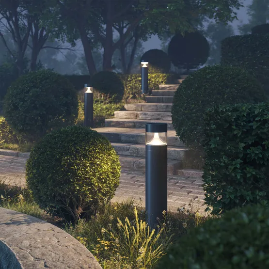 Фото #6 товара Светильник LGD-LANDMARK-BOLL-H1000-20W Warm3500-MIX (GR, 300 deg, 230V) (Arlight, IP65 Металл, 5 лет)