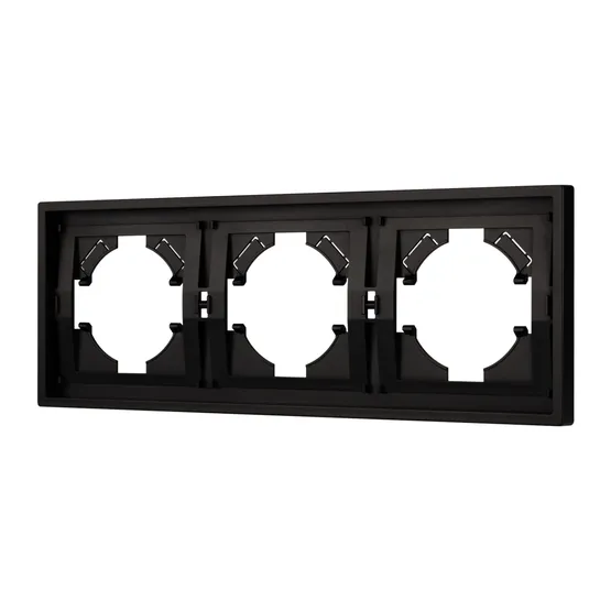 Фото #1 товара Рамка пластиковая FRM-TENDO-PL-3-BK (Arlight, Черный)