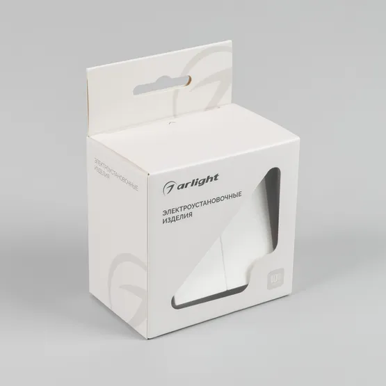 Фото #4 товара Механизм выключателя двухклавишный непроходной SWT-MK02-PL-WH-V (250V, 10A) (Arlight, -)