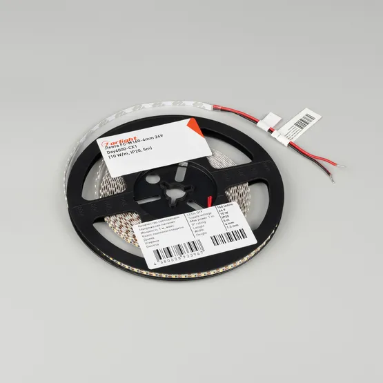 Фото #3 товара Светодиодная лента FC-M160-4mm 24V Day5000-CX1 (10 W/m, IP20, 5m) (Arlight, резка 1 светодиод)