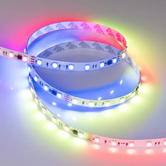 Фото #5 товара Светодиодная лента DMX-B60-10mm 24V RGB-PX6 (15 W/m, IP20, 5060, 5m) (Arlight, -)