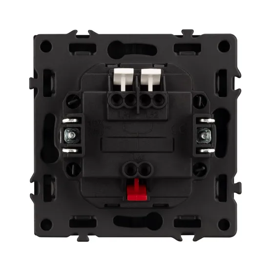 Фото #2 товара Механизм выключателя двухклавишный непроходной LED SWT-NOBE-MK02-SFPL-L-BK (230V, 10A) (Arlight, Черный оникс)