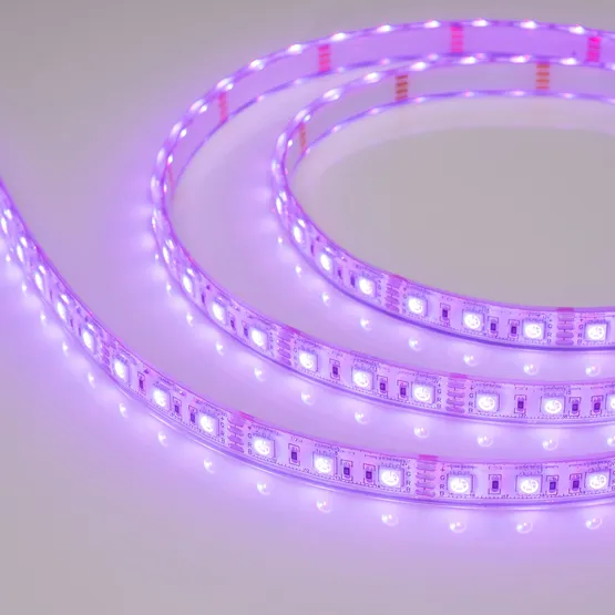 Фото #2 товара Светодиодная лента герметичная RTW-PU-B60-12.5mm 12V RGB (14.4 W/m, IP68, Wire 2m, 5m) (Arlight, -)
