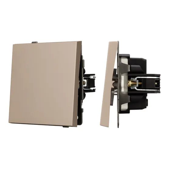 Фото #1 товара Механизм выключателя одноклавишный проходной SWT-TENDO-MKP1-PL-GD (230V, 10A) (Arlight, Песочный)