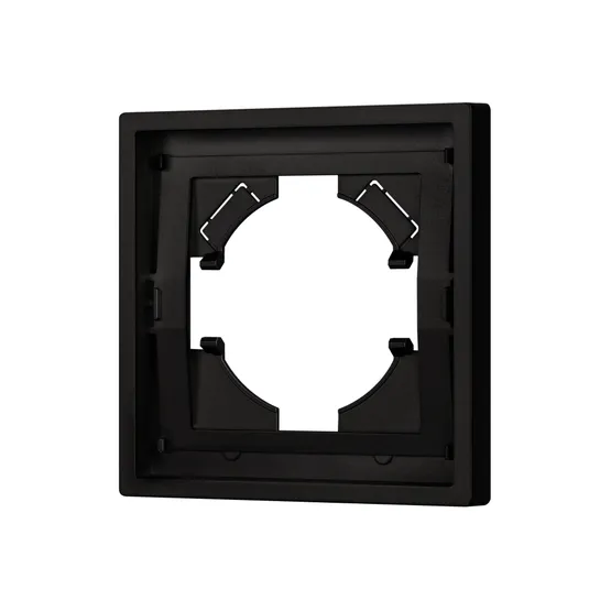 Фото #1 товара Рамка пластиковая FRM-TENDO-SFPL-1-BK (Arlight, Матовый черный)