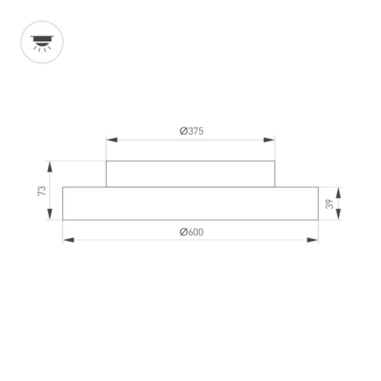 Фото #8 товара Светильник SP-ESTELY-R600-50W Warm3300-MIX (BK, 80 deg, 230V, TRIAC) (Arlight, IP20 Металл, 5 лет)