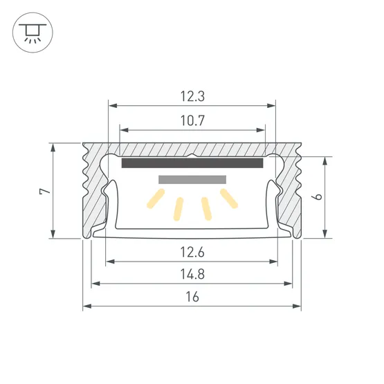 Фото #3 товара Профиль SL-SLIM-H7-3000 ANOD (BY) (Arlight, Алюминий)