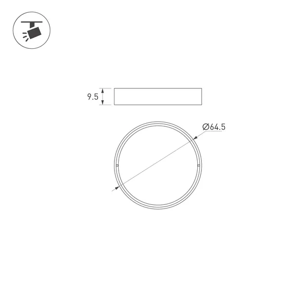 Фото #4 товара Фильтр LGD-ARTIFACT-WALLWASH-R65 (BK) (Arlight, Металл)