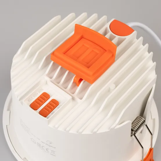 Фото #6 товара Светильник MS-ALORA-BUILT-R140-12W Day4000-MIX (WH, 40 deg, TRIAC) (Arlight, IP54 Пластик, 3 года)