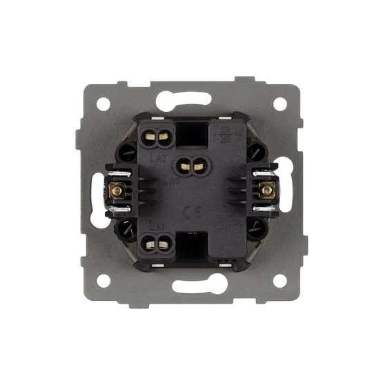 Фото #2 товара Механизм выключателя одноклавишный проходной SWT-MKP1-PL-BK-V (250V, 10A) (Arlight, -)