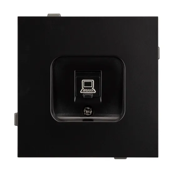 Фото #3 товара Механизм компьютерной розетки SCT-TENDO-MPC1-PL-BK (RJ-45, CAT6) (Arlight, Черный)