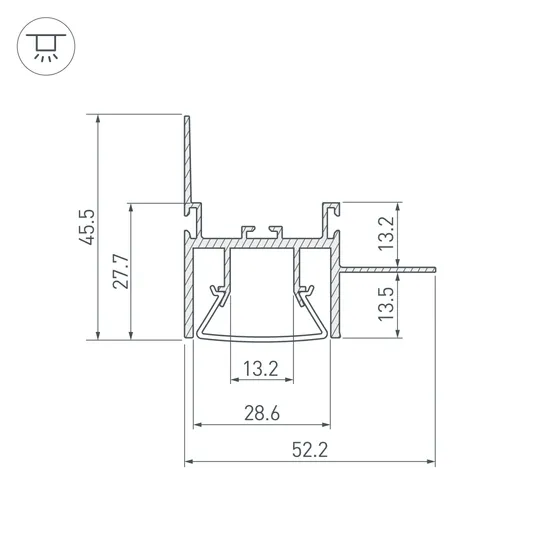 Фото #3 товара Профиль FOLED-WALL-2000 (Arlight, Алюминий)